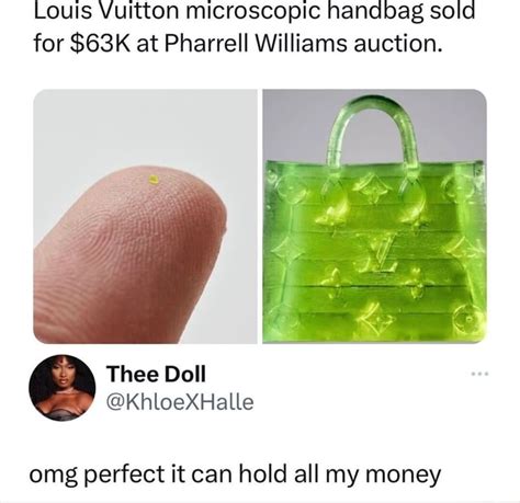 pharrell williams microscopic handbag.